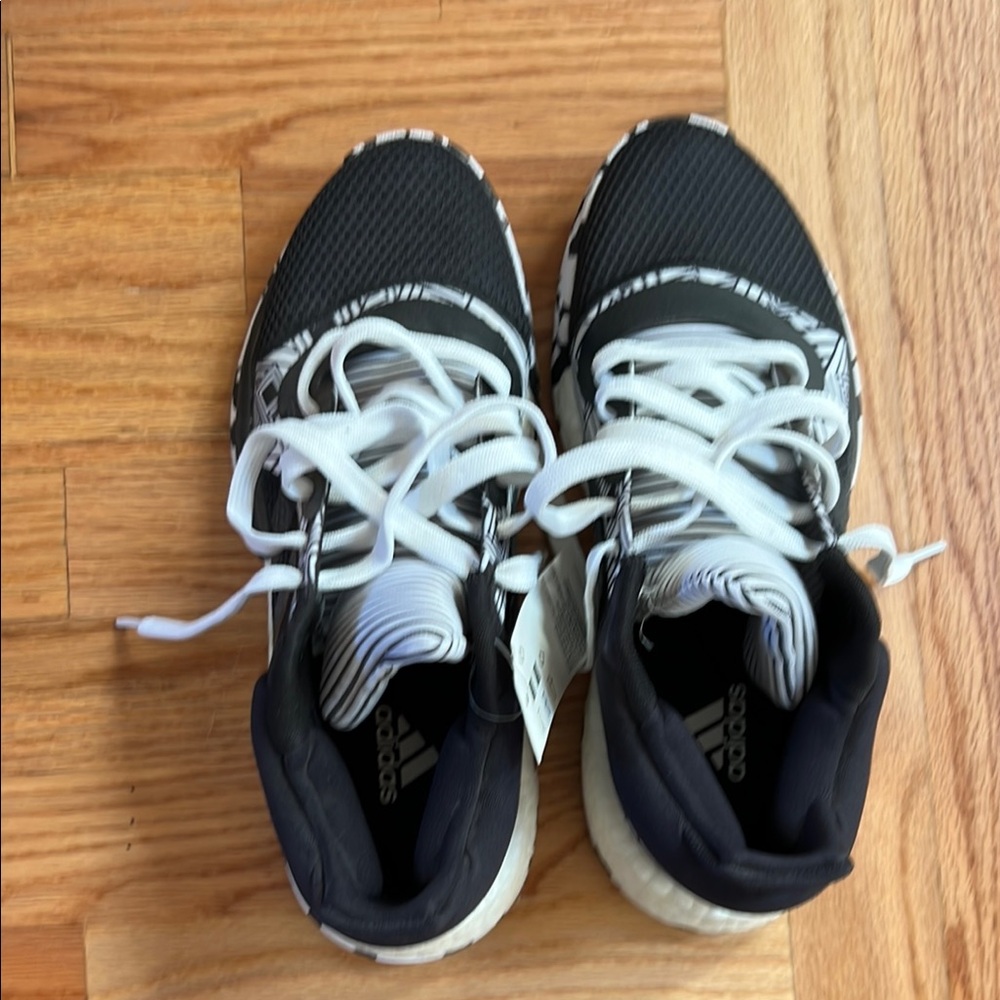 Adidas Black and White Athletic Shoes